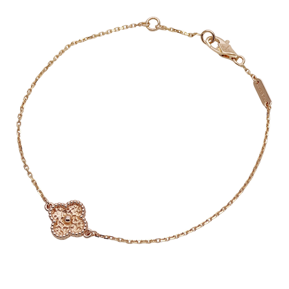 Van Cleef & Arpels Sweet Alhambra Bracelet for Women, Brand Name, 750PG Pink ...